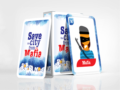 "Mafia" Playing Cards cards fun game graphic illustration mock up playing cards