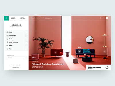 ROY&MICH branding furniture interior product ui ux web webdesign website