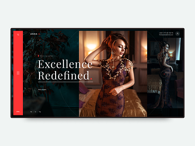 Anna G design ecommerce fashion photography portfolio typography ui ux website