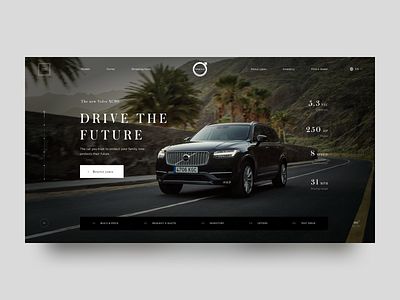 VOLVO XC90 - Website concept auto car concept design drive ecommerce landing page