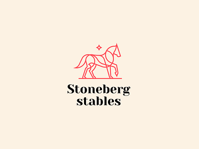 Horse stable logo horse horse logo horse racing stable stables star stone typography