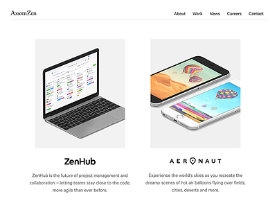 Axiom Zen Website Redesign agency ios iphone landing landing page startup ui ux web web design