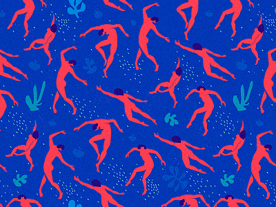 Matisse Dance Inspiration art artwork blue colors dance design drawing floral illustration matisse pattern
