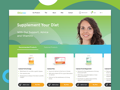 e-Commerce Website - Supplimentary Medicines ecommerce website