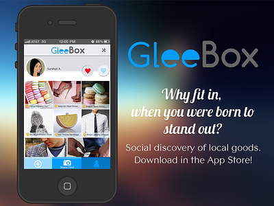 GleeBox iOS App - Profile Faves View almost flat app ecommerce flat gleebox ios iphone local mobile skeuominimalism social ui