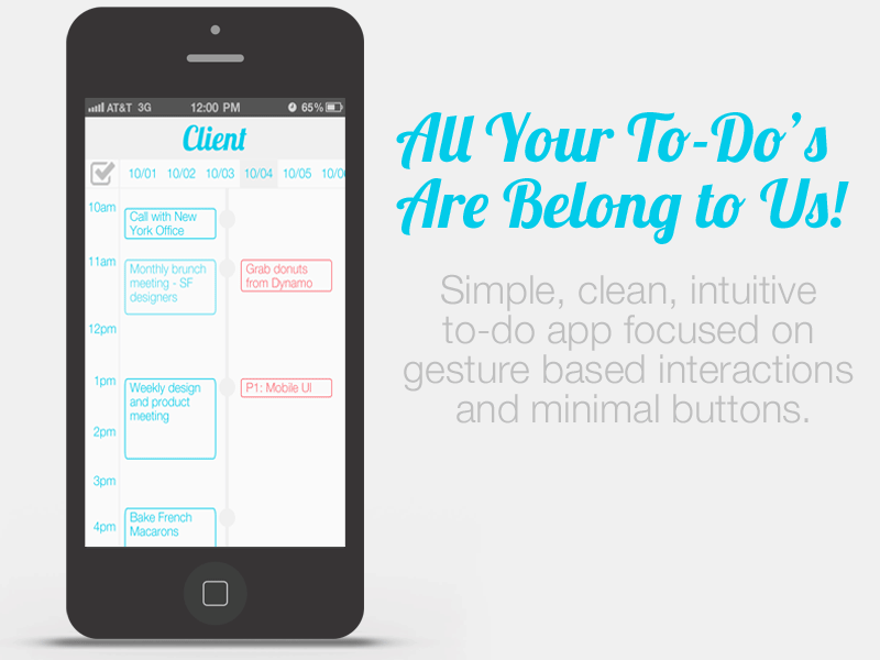 To-Do App app clean flat ios iphone minimal mobile to do ui user experience user interface ux