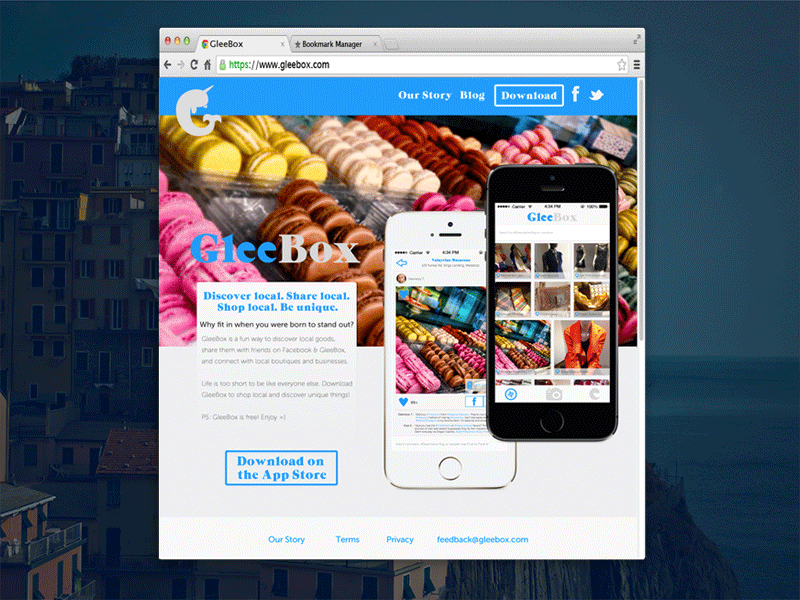 Gleebox Website branding consumer design product design responsive social ui website