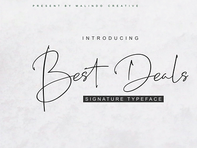 Best Deals – Free Signature Typeface free download