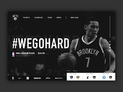 Brooklyn Nets website basketball brooklyn nets nba sketch ui ux web design