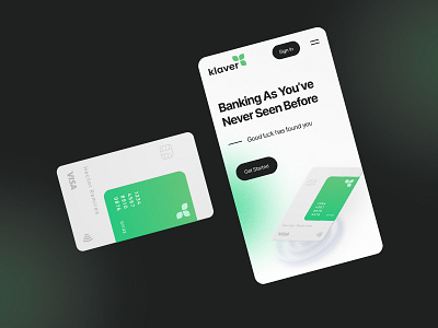 Klaver - Mobile Landing card design design identity mobile design mobile ui ui ui design web web design webdesign website website design