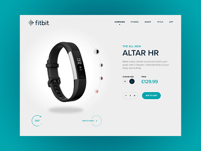 Fitbit Product Card design product page ui ui design web web design website website design