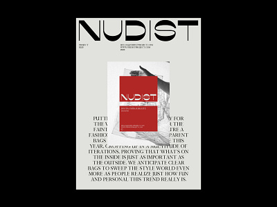 NUDIST — Brand Identity bags branding business bussines card design fashion fashion brand logo magazine minimal poster print transparent typogaphy