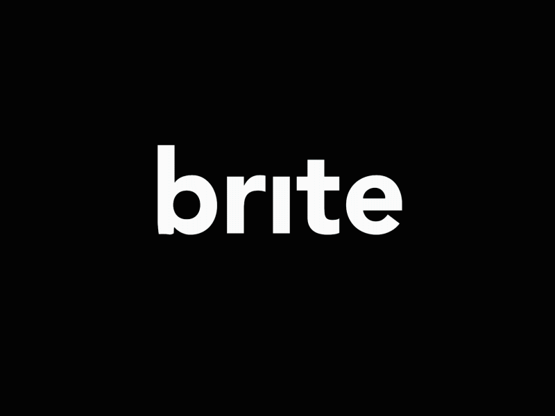 Brite — Logo Animation animation branding brite drinks drop gif gif animated gif animation lettering logo minimal motiongraphics typogaphy typography water