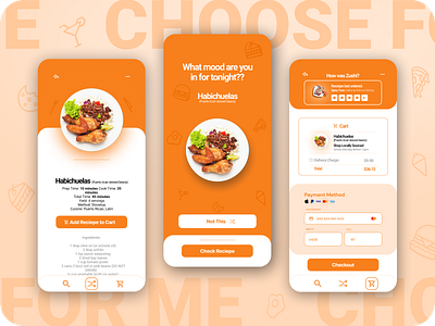 Choose For Me App chooseforme design figma foodapp graphic design ui uidesign uidesigner ux uxdesigner