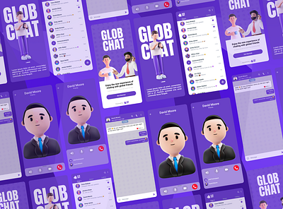 GC Chat Mobile App 3d animation app branding calling chat graphic design logo mobile motion graphics shop ui ux web design