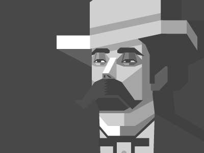 Jack Daniels geometric gray grwpo hat helbetico man moustache vector