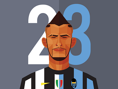 Vidal futbol geometric soccer vector