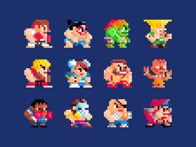 Street Fighter 2 Pixel Art