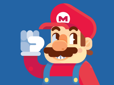 Mario chido fan art games geometric happy loco mario nintendo vector