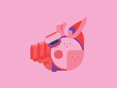 Aubrey cerdo cochino fan art geometric hotline miami loco mask pig vector