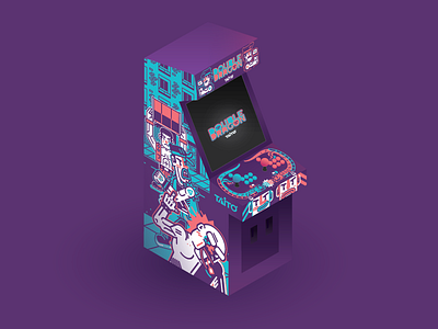 Double Dragon Arcade Cabinet abobo arcade billy double dragon fan art games jimmy purple vector video