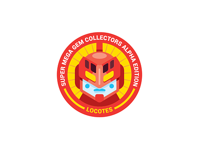 Red Whirlwind badge capcom fan art icon loco power stone red yellow