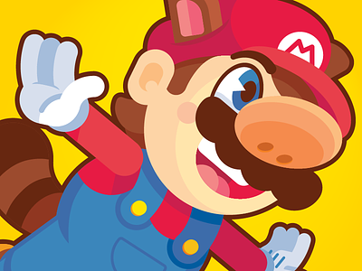 Mario 3 fan art geometric happy mario mario bros nose red vector yellow