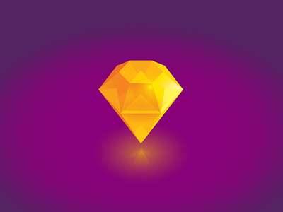 Diamante Sketch diamond figure geometric gradient purple test vector yellow