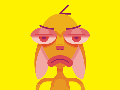 Ren cartoon fan art geometric meh vector yellow