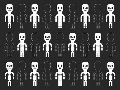 calacas y desaparecidos black dark geometric pattern skull texture vector white