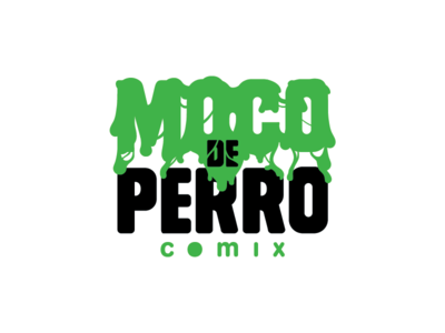 Moco de Perro LOGO branding comix dog fun green logo type vector
