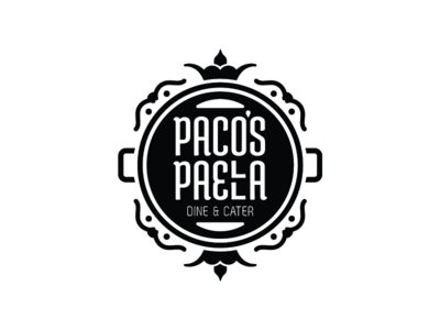 Paco's Paella LOGO black brand design food logo vector
