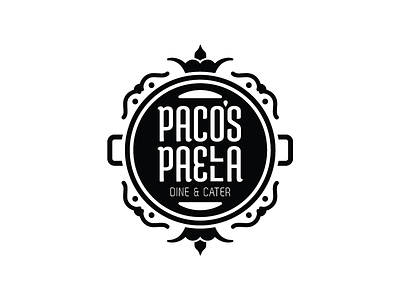 Paco's Paella LOGO black brand design food logo vector