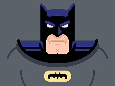 Batman angry blue fan art geometric illustration loco vector