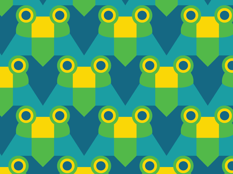 Patterns 02 cat frog geometric pattern simon star vector yellow