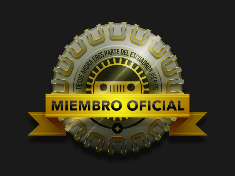 Jeep Official Member Badge V2 badge design geometric gold gradients illustrator jeep vector