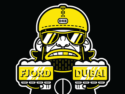 Cholo dubai dude fjord gangsta glasses illustration man vector yellow