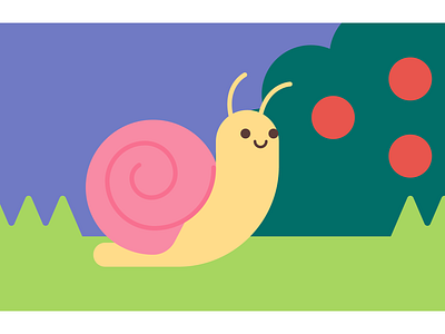 Snail (Sago Mini Style) green happy illustration kawaii snail test vector