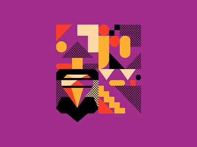 Lifestyle Illustration (MVP proposals) diamond emirati geometric icons lifestyle orange purple ui vector