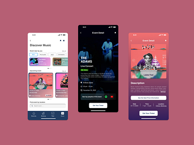 TIX ID Redesign & Adding Music Event Feature app design dibimbing indonesia jakarta ui ux