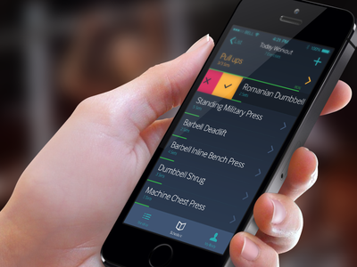 Gym Diary App app dark design fitness gym ios iphone ui