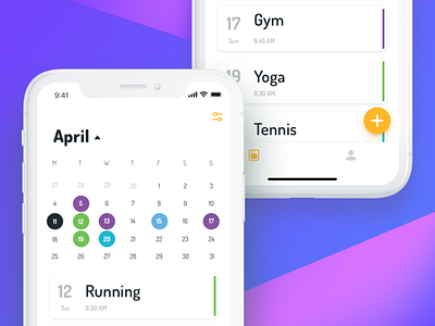 Fitness Schedule and Progress Tracker App app design fitness interface light mobile ui ux wip