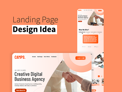 Landing Page - Design Idea branding des design graphic design illustration logo typography ui ux vector