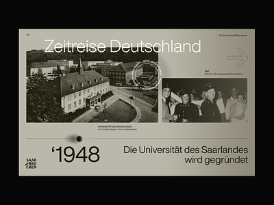 Zeitreise Deutschland - Timeline redesign 2020 app art design flat homepage illustration landingpage letter minimal mobile typography ui ux web website