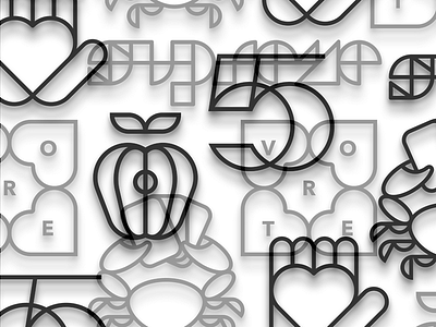 Patterned icons icon logo mark pattern