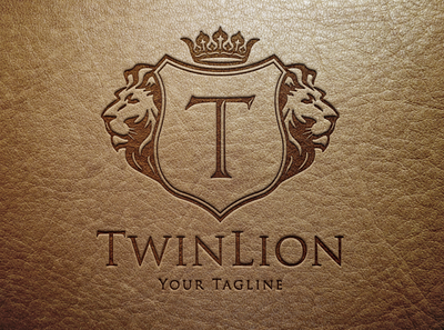 TwinLion Logo Branding branding crest logo heraldry logo identity lion head lion logo logo design luxury logo monogram