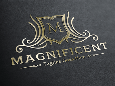 Magnificent - Classy Vintage Logo agency logo boutique logo brand identity branding crest elegant logo heraldry luxury logo monogram ornate logo personal branding real estate vintage logo