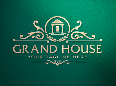 GrandHouse - Real Estate Agency Logo brand identity branding broker logo elegant logo house logo luxury logo personal branding property agent real estate realtor agent vintage logo