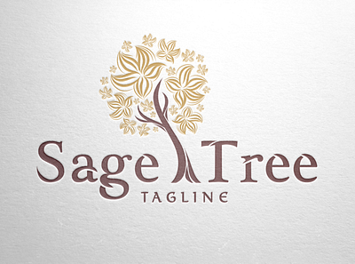 SageTree Logo Design brand identity branding company logo corporate identity eco logo elegant logo gardening landscaping luxury logo personal branding tree logo