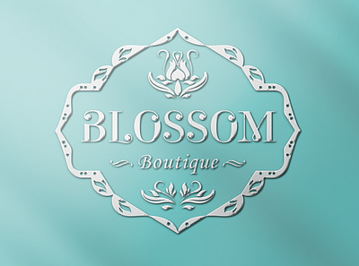 Blossom Boutique Logo Design beauty logo beauty salon boutique logo brand identity branding elegant logo fashion brand feminine logo flower logo luxury logo personal branding spa logo vintage logo